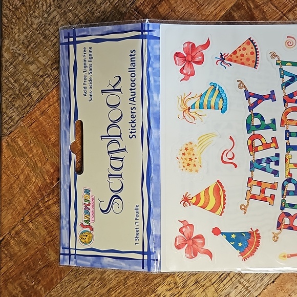 SandyLion Happy Birthday scrapbook stickers - Picture 2 of 8